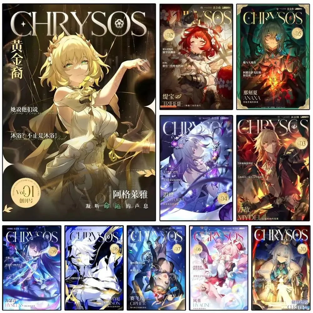 Home Decor Magazine - Poster bergaya majalah Game Honkai Star