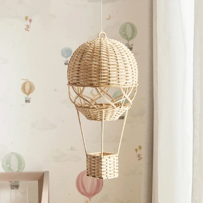 Rattan Plant Basket - Keranjang Gantung Balon Udara Panas Rotan