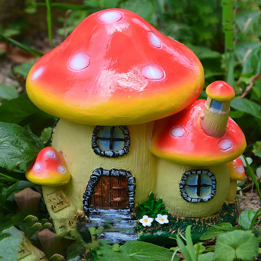 Home Decor Za - Miniatur Rumah Jamur Resin Peri Taman