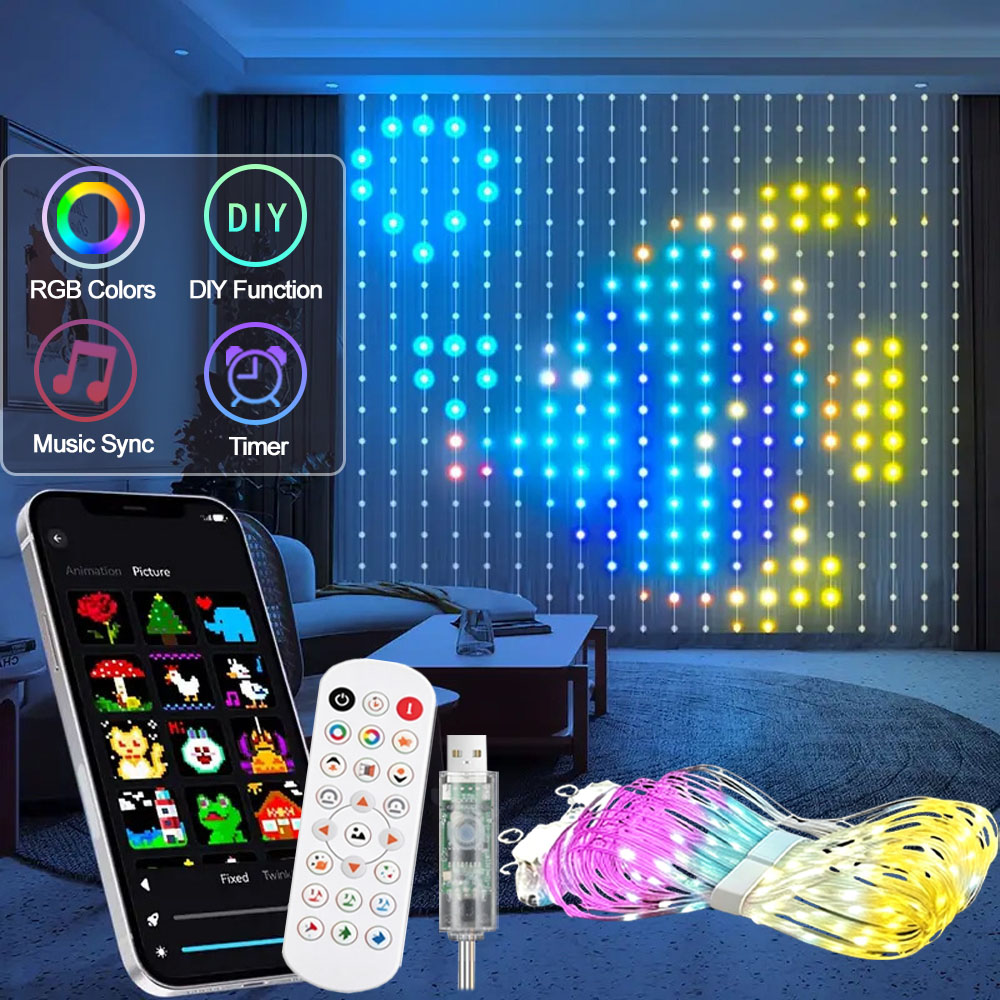 Home Decor Free App - Lampu Tirai LED Pintar dengan Kontrol