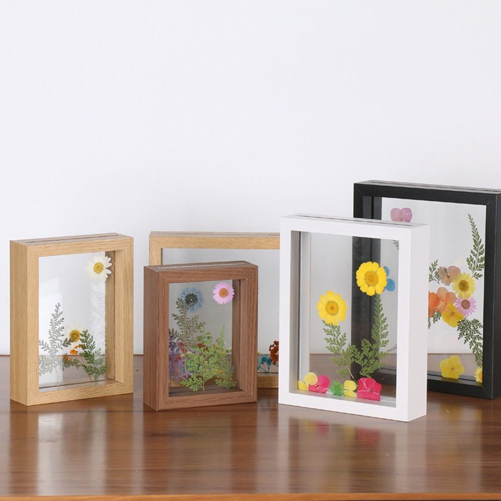 Bamboo Photo Frame - Bingkai Spesimen Daun Kaca Kayu Bingkai