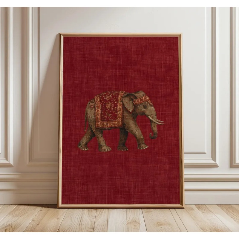 Motif Gajah India, Seni Dindin - Home Decor Indonesia ulasan dan harga