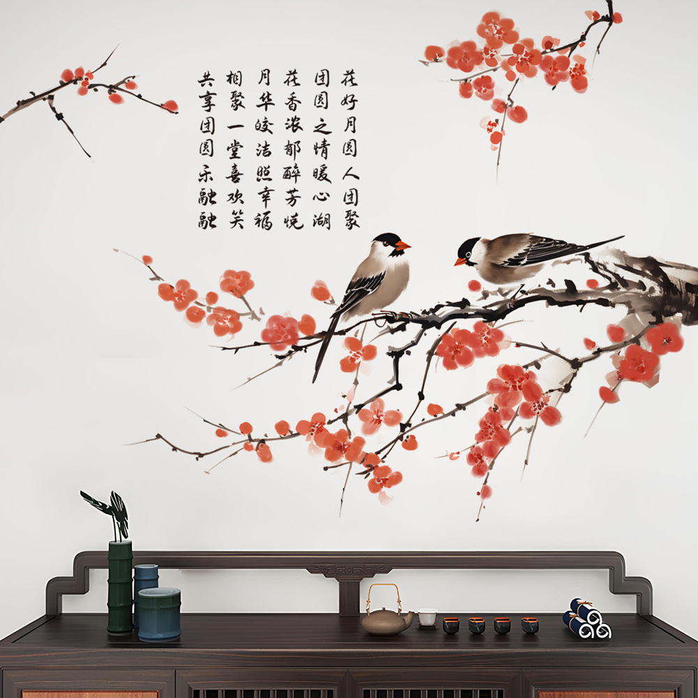 Stiker Dinding Burung Bunga Pl - Home Decor Indonesia ulasan dan harga