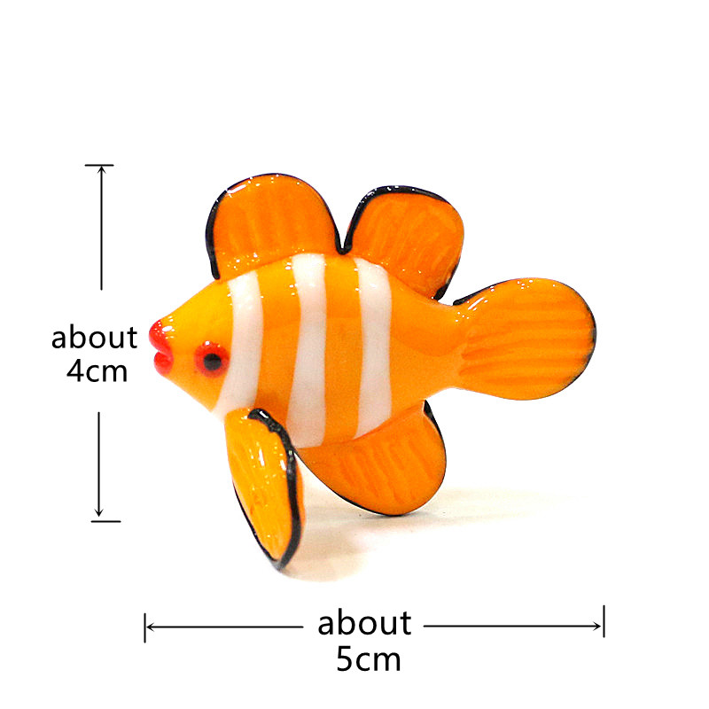 Murano Kaca Ikan Badut Ornamen - Home Decor Za ulasan dan harga