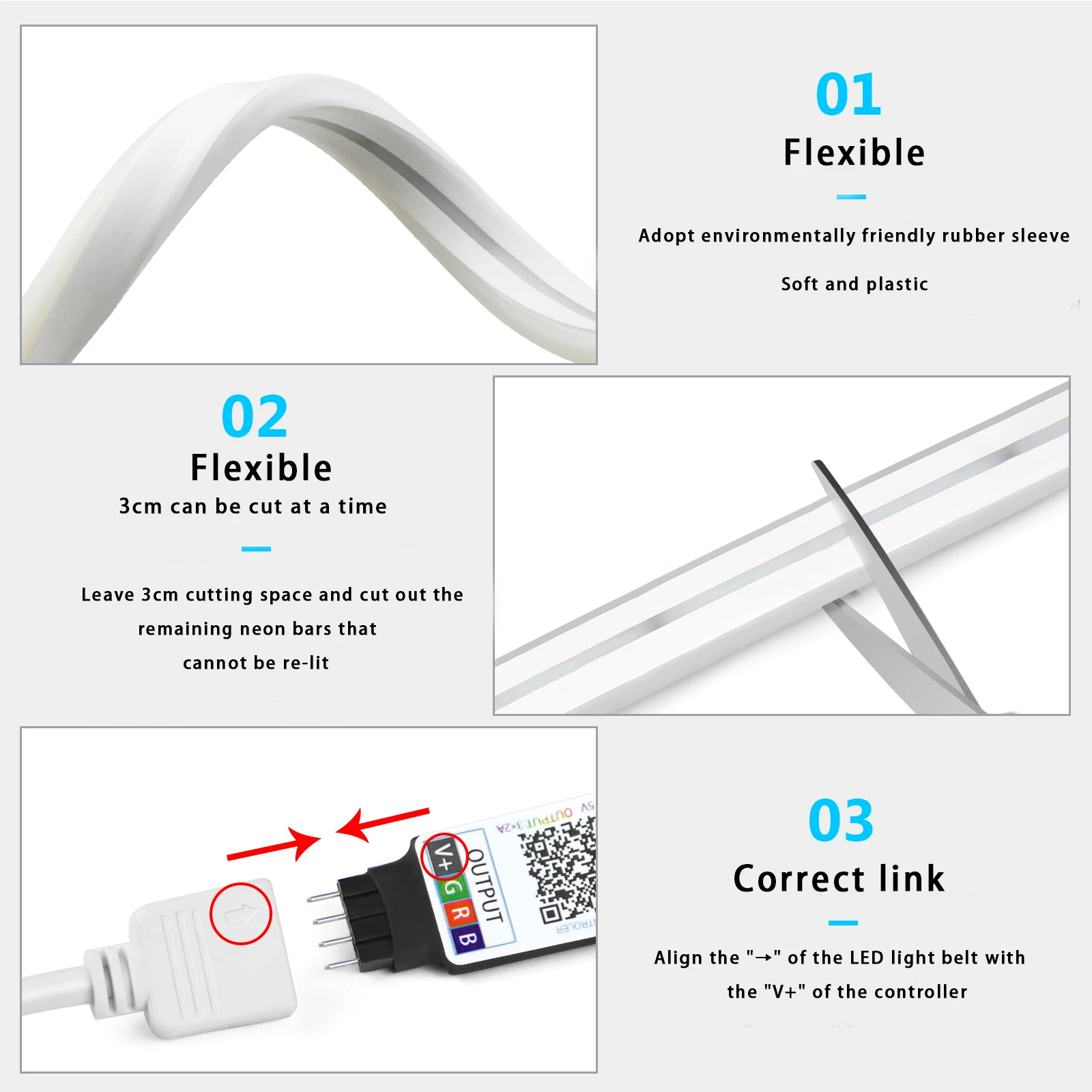 Lampu Strip LED Neon RGB 1-5m  - Home Decor Free App ulasan dan harga